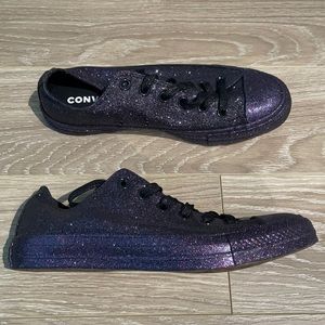 Converse - purple glitter sneakers M7 W9 nwot